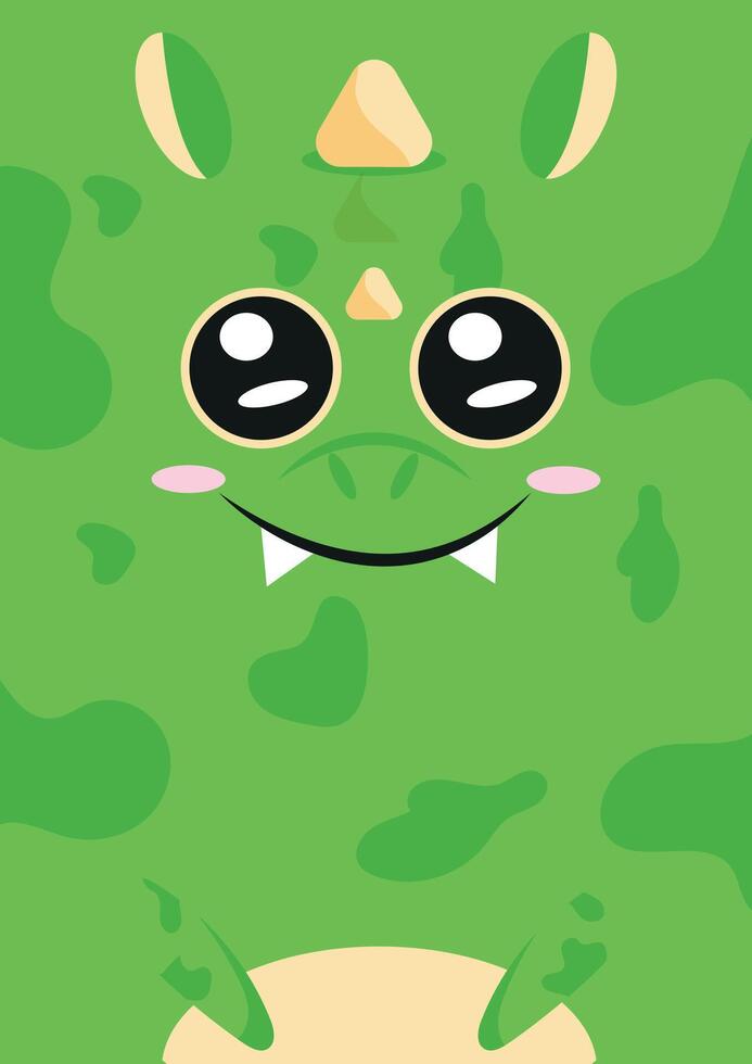 an invitation or poster template for a children's party or birthday with an animal design, namely a dragon design vector