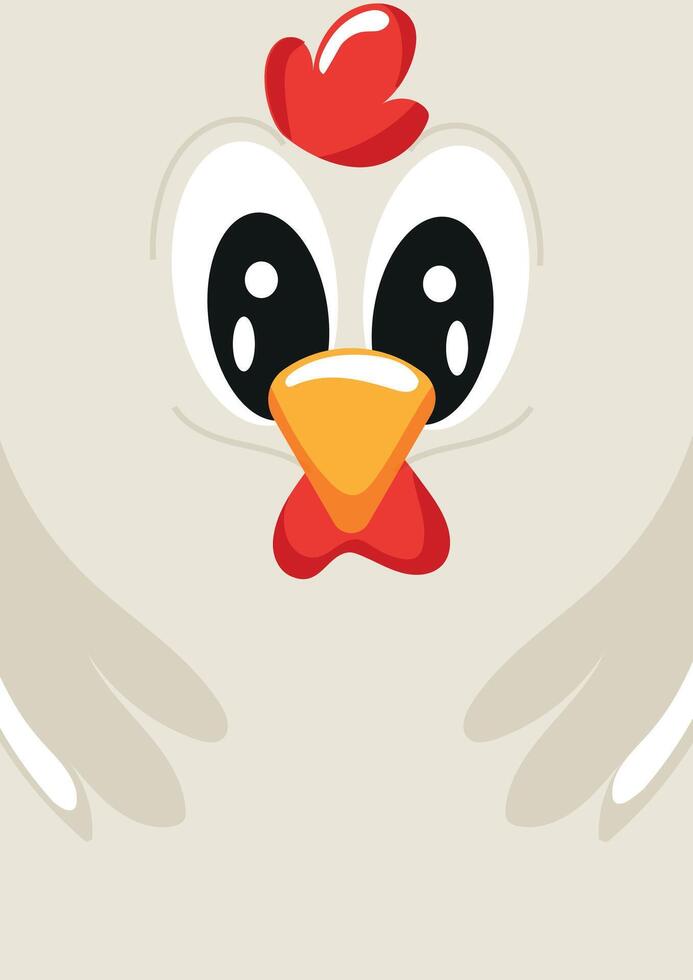an invitation or poster template for a children's party or birthday with an animal design, namely a rooster design vector