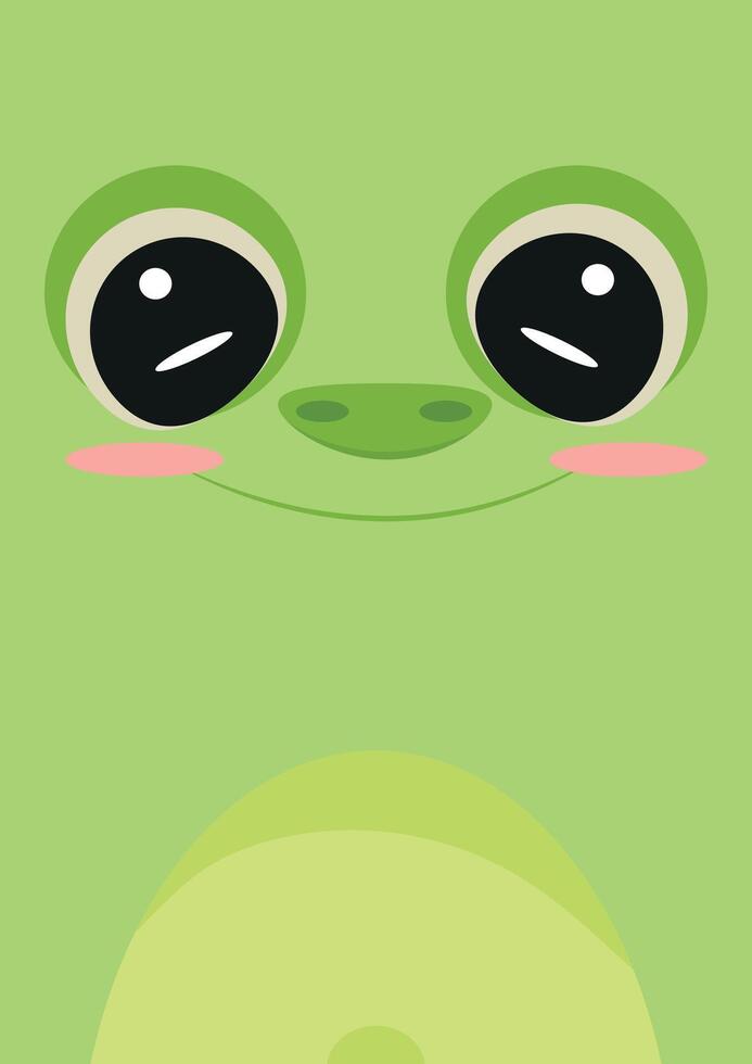 an invitation or poster template for a children's party or birthday with an animal design, namely a frog design vector