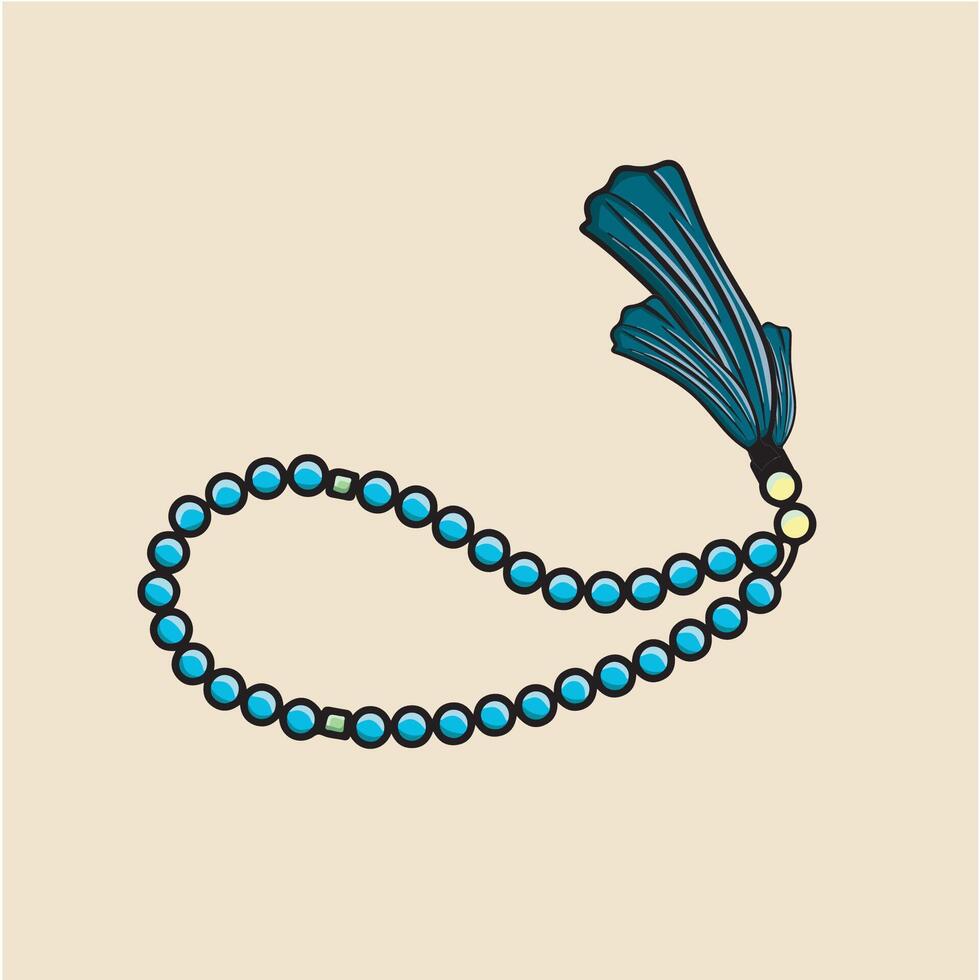 Illustration of Prayer Beads with Tassel vector