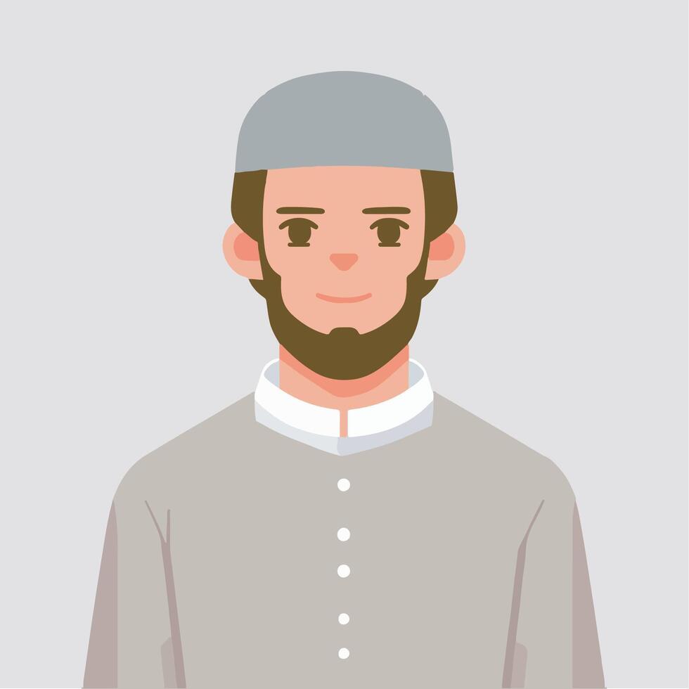 Illustration of a Young Man in Traditional Attire vector
