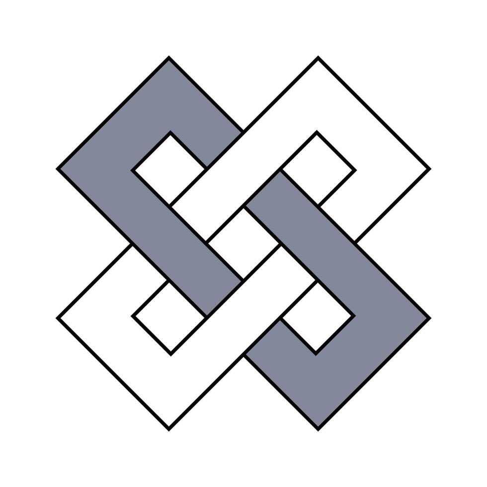 a symbol of an infinity symbol with two lines vector