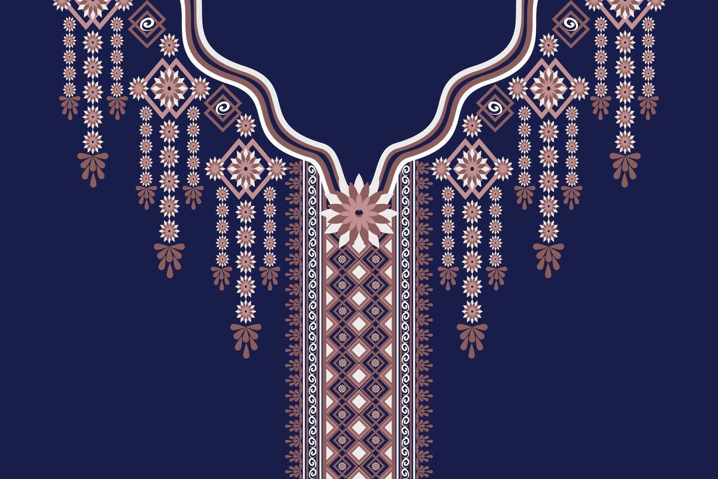 Necklace Geometric Ethnic Pattern. vector