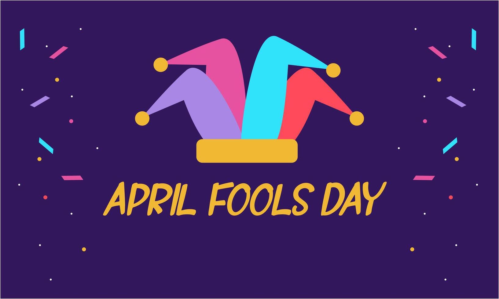 april fools day template vector