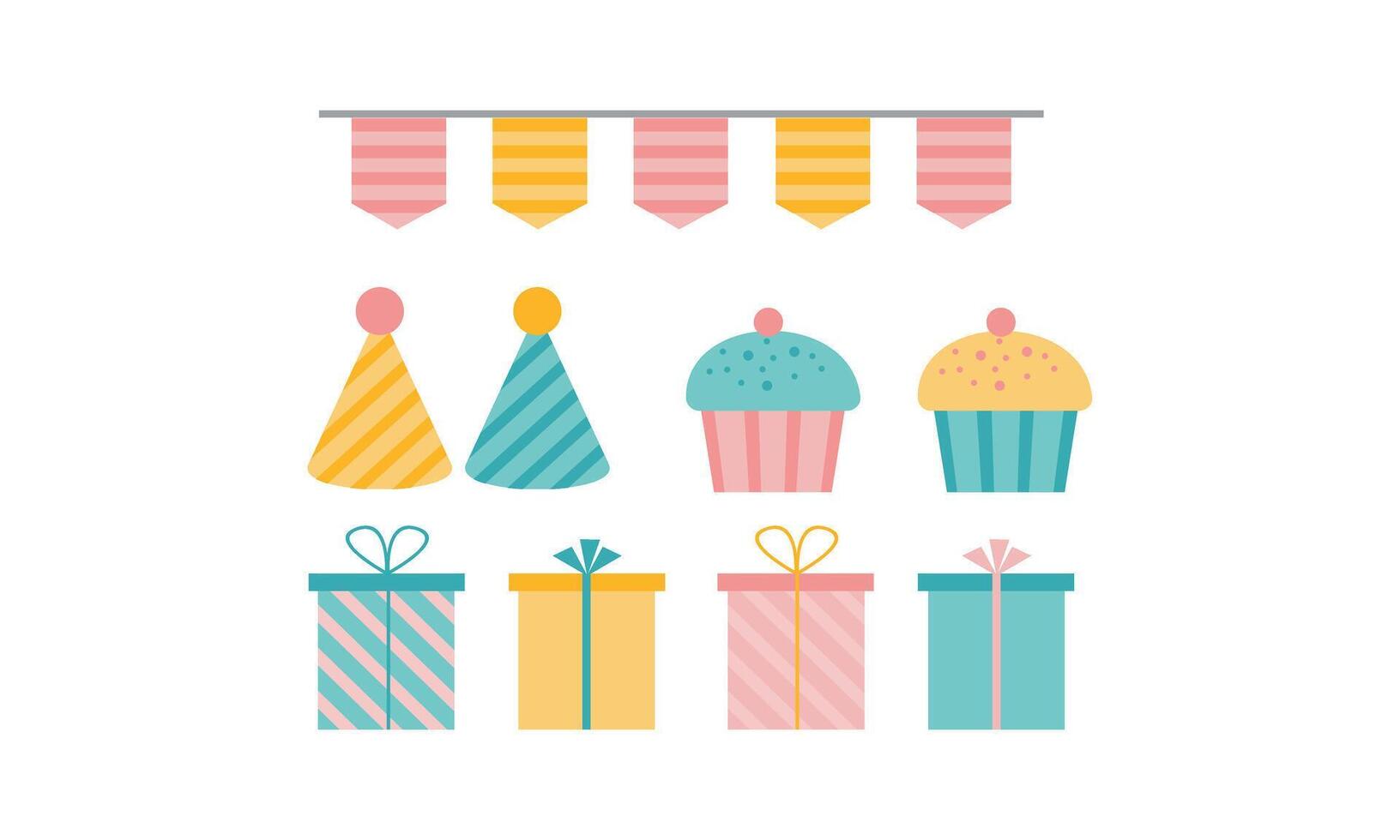 funny birthday element vector