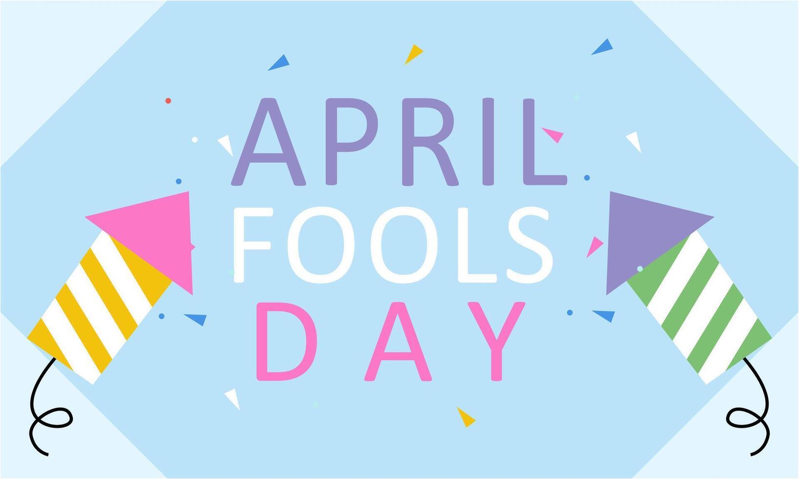 Flat Design April Fools Day Celebration vector