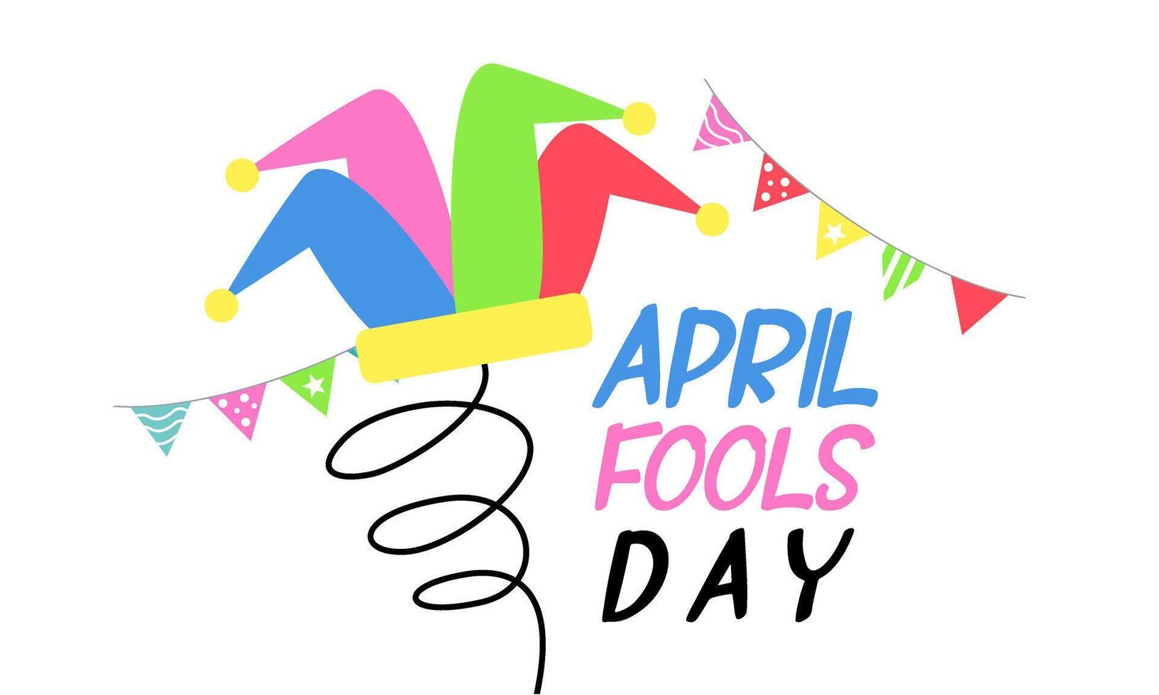 flat design april fools day vector