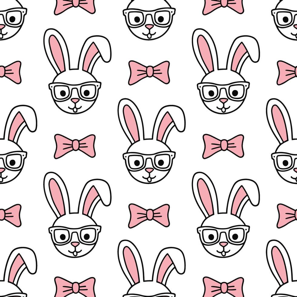 Easter Bunny Pattern Graphics Elements vector