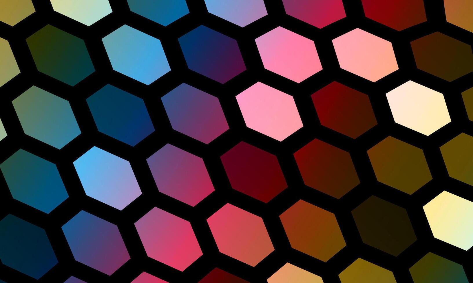 Geometric colorful hexagon pattern. soft polygon grid bright background. vector