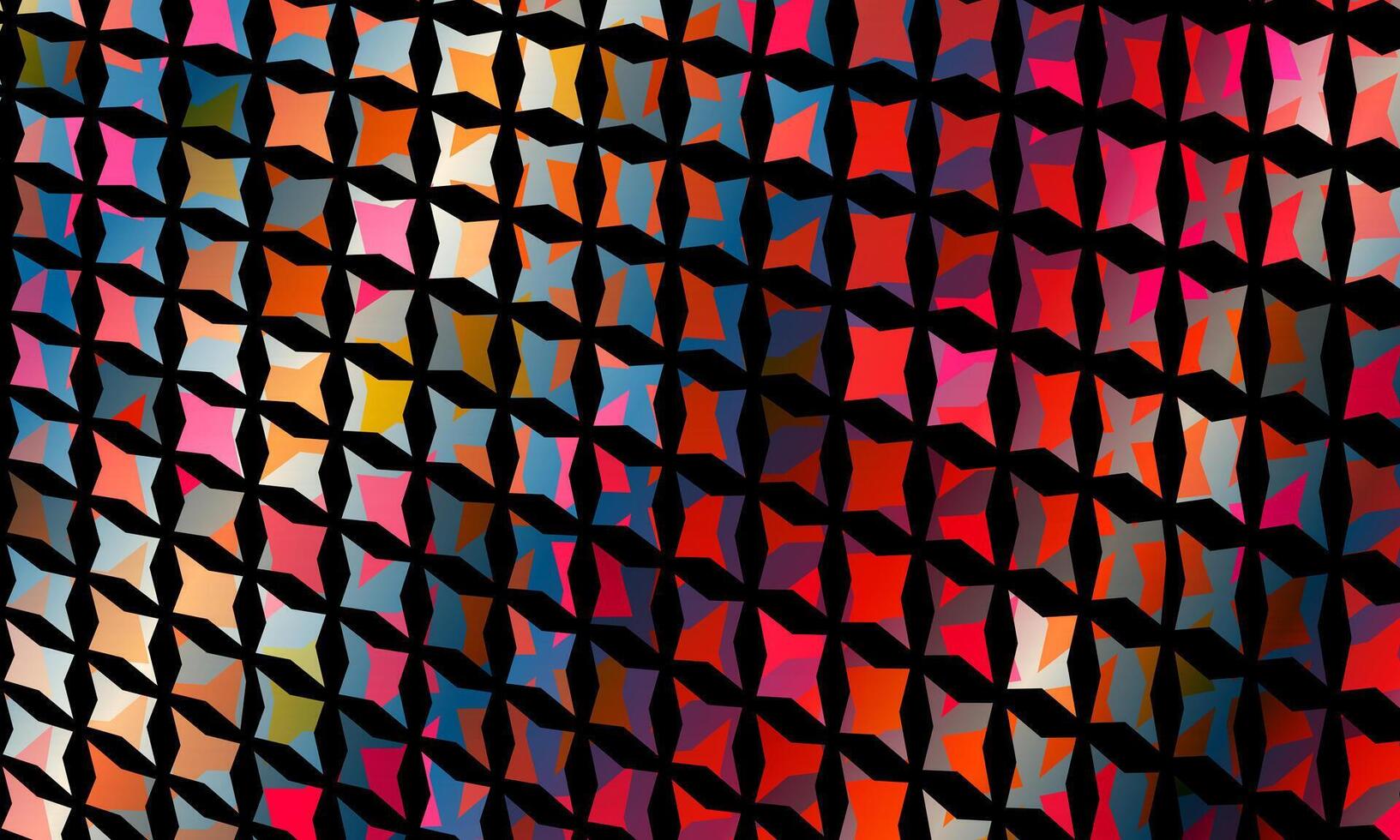 geometric pattern grid colorful dark background. vector