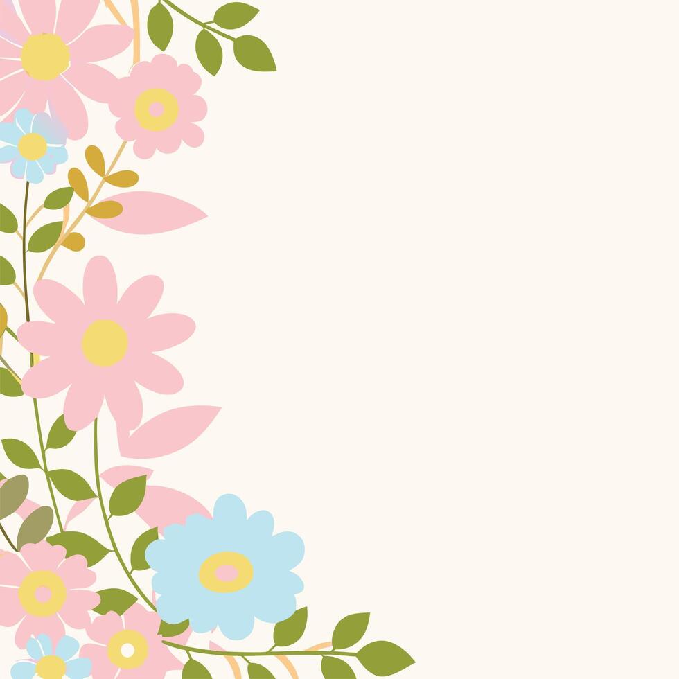 Pastel Pink Flower Illustration with Soft, Subtle Color Palette vector