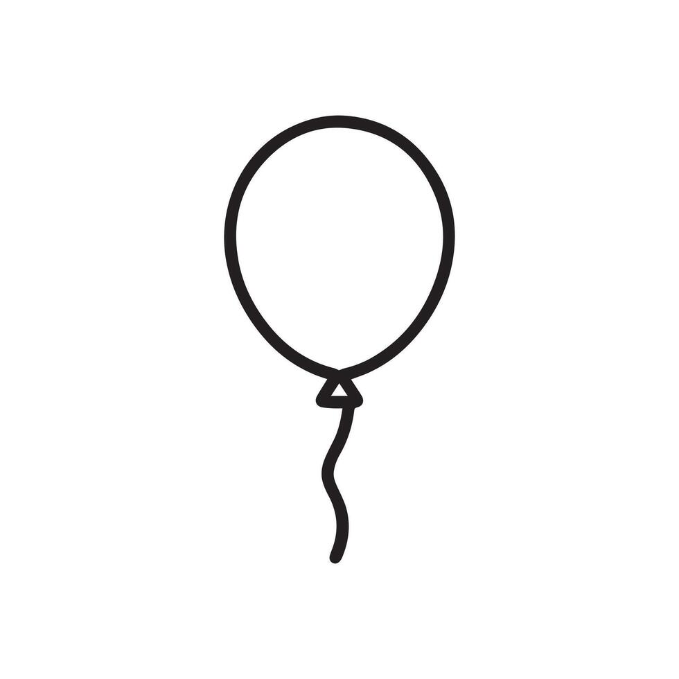 Balloon outline is a Black on white background. vector