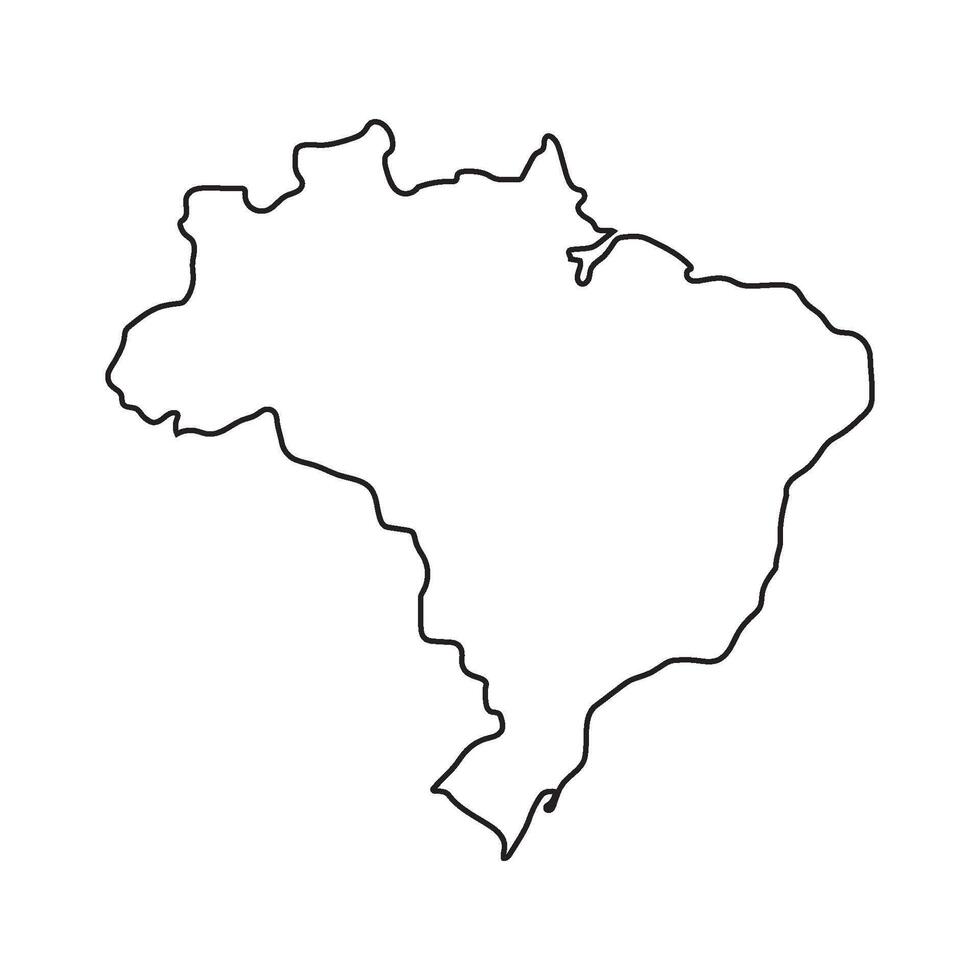 Brazil Map Icon element design vector