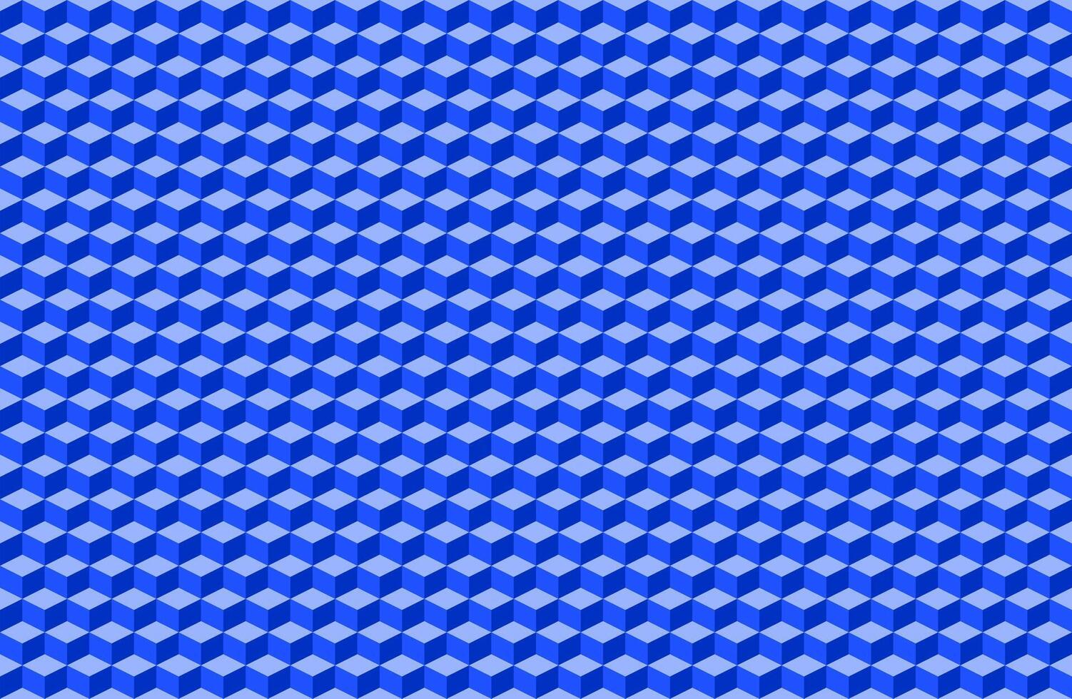 Abstract blue isometric cube pattern background vector
