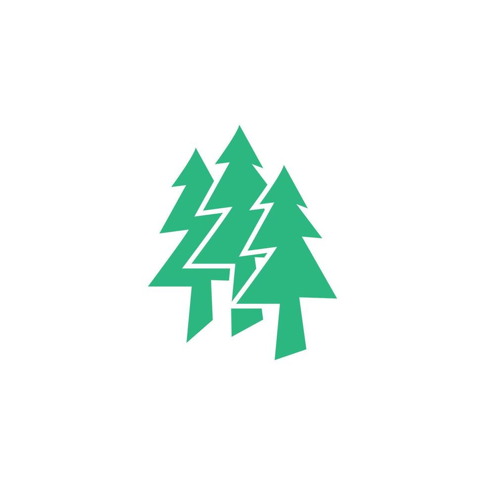 illustration design templet tree forest symbol. vector