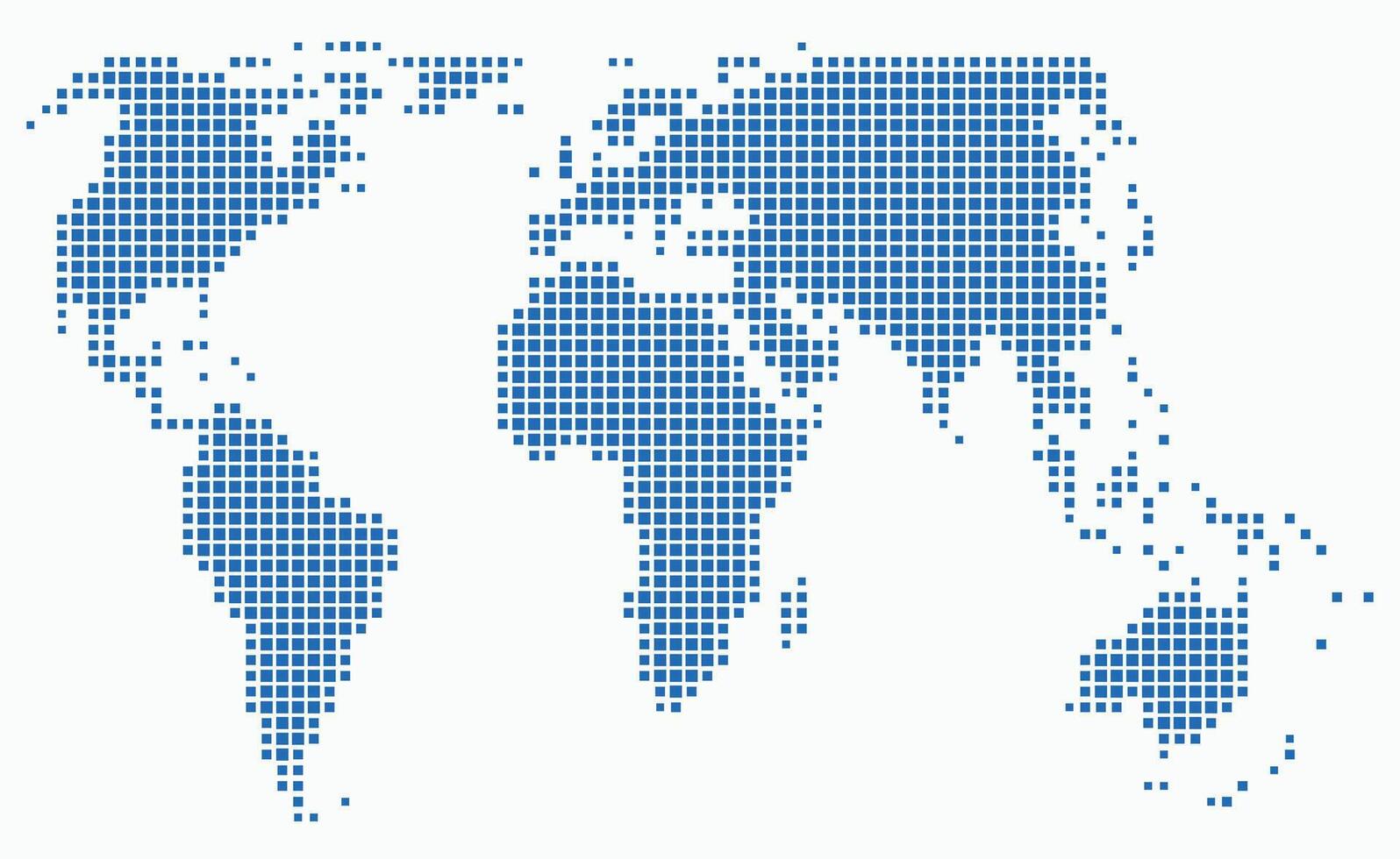 The world map is made up of blue dots vector