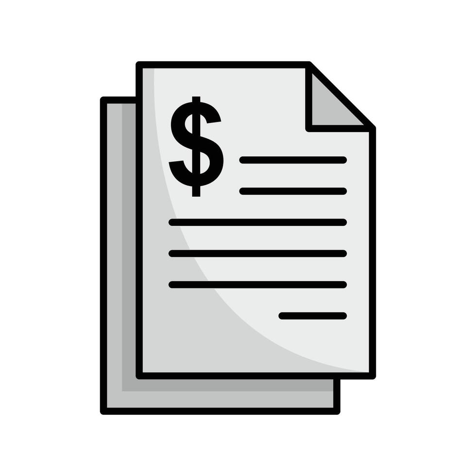 Set of Modern and Minimalist Invoice Icons for Financial and Business Applications vector