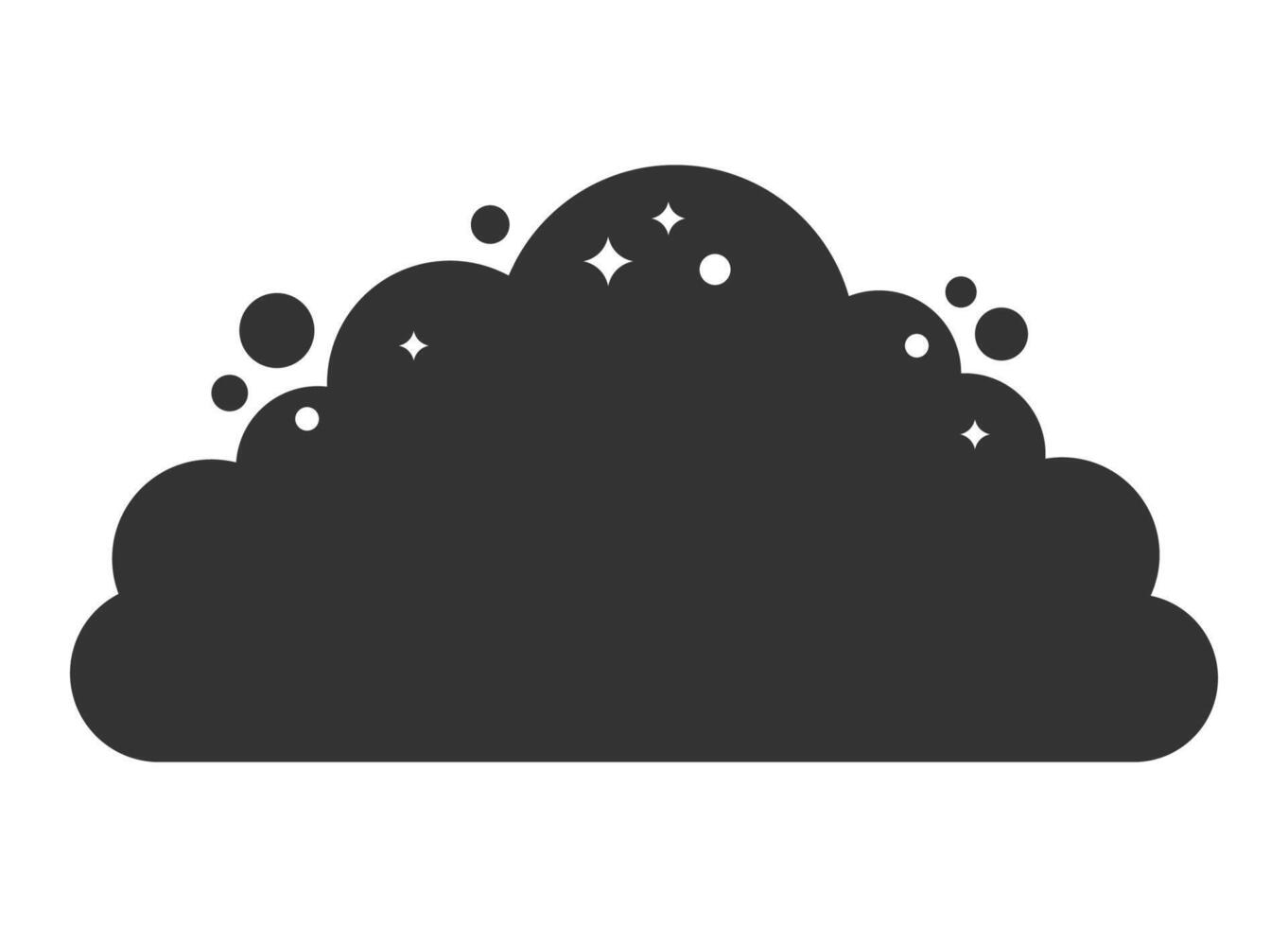 Soap foam silhouette black vector