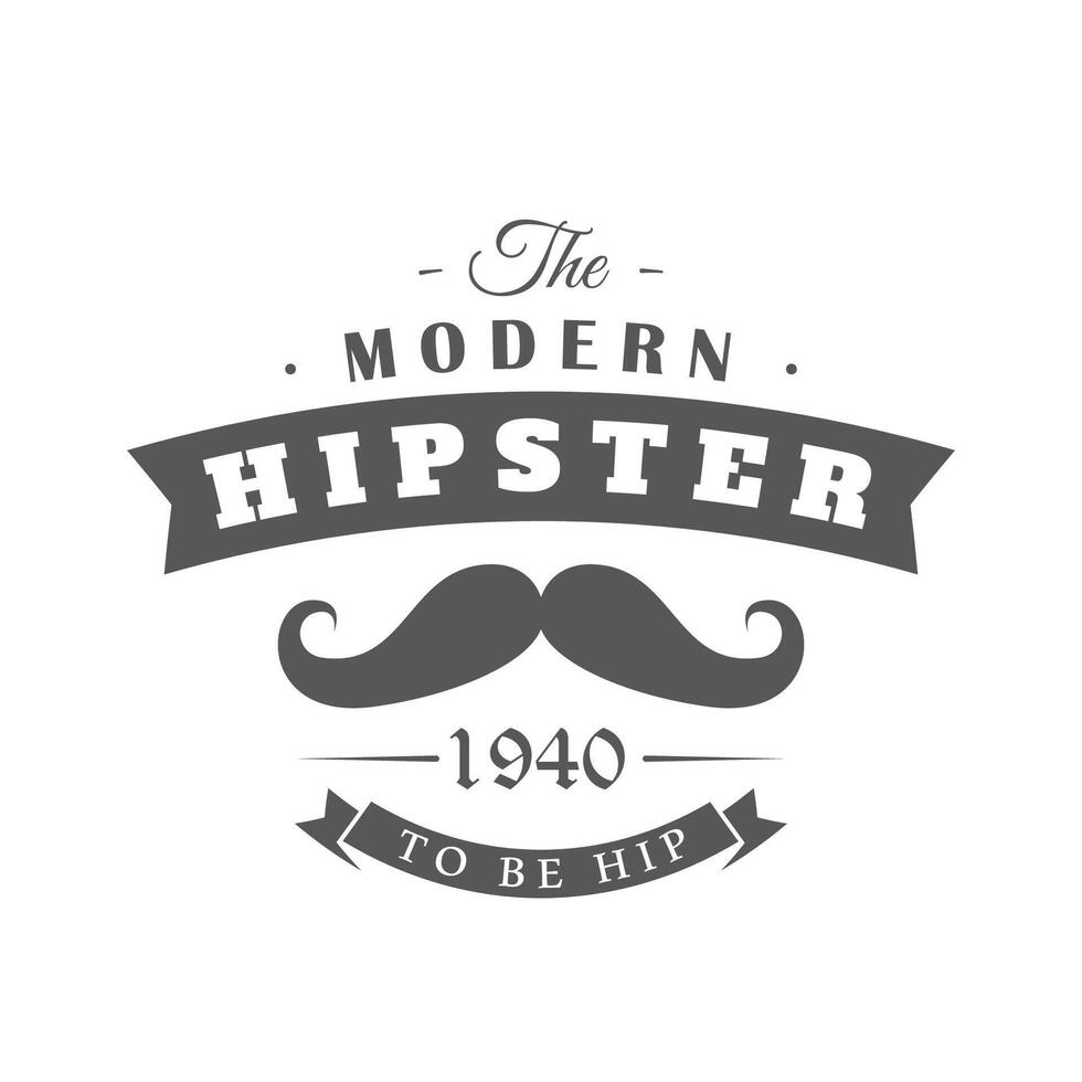 Hipster logo isolated on white background vector