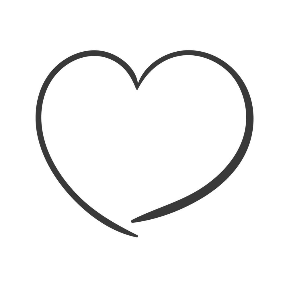 Black heart shape vector