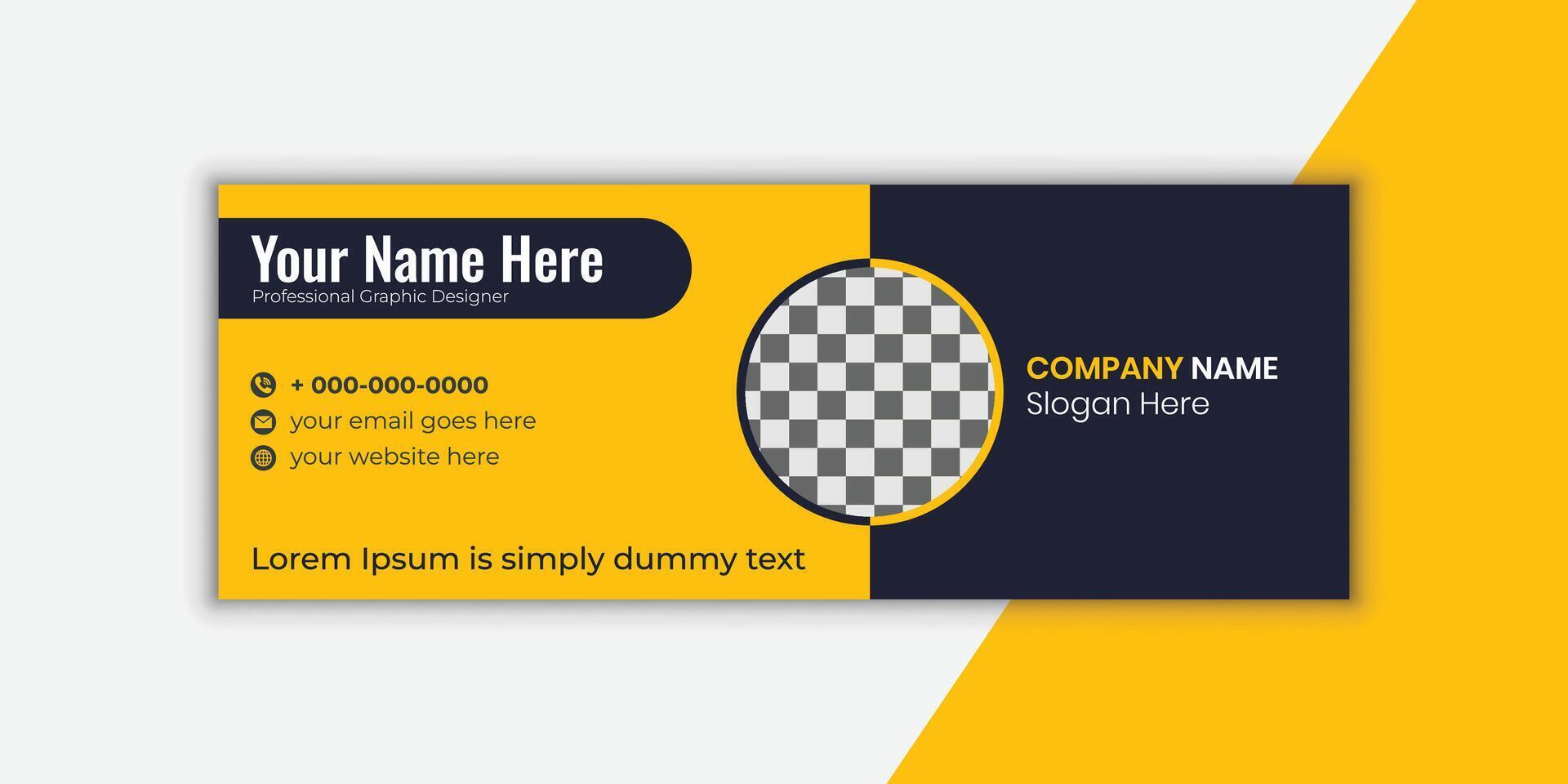Elegant email signature, business cover, and banner design template for advertising vector