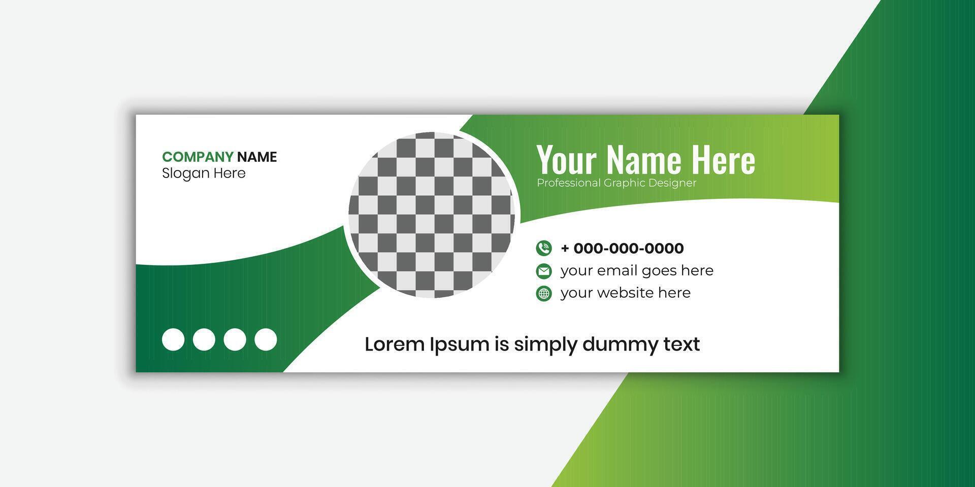 Professional business email signature, cover, banner, and footer design templates vector
