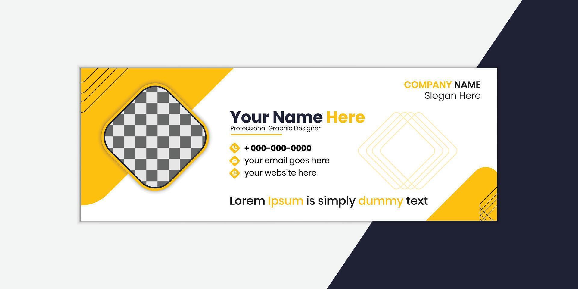 Elegant email signature, business cover, and banner design template vector