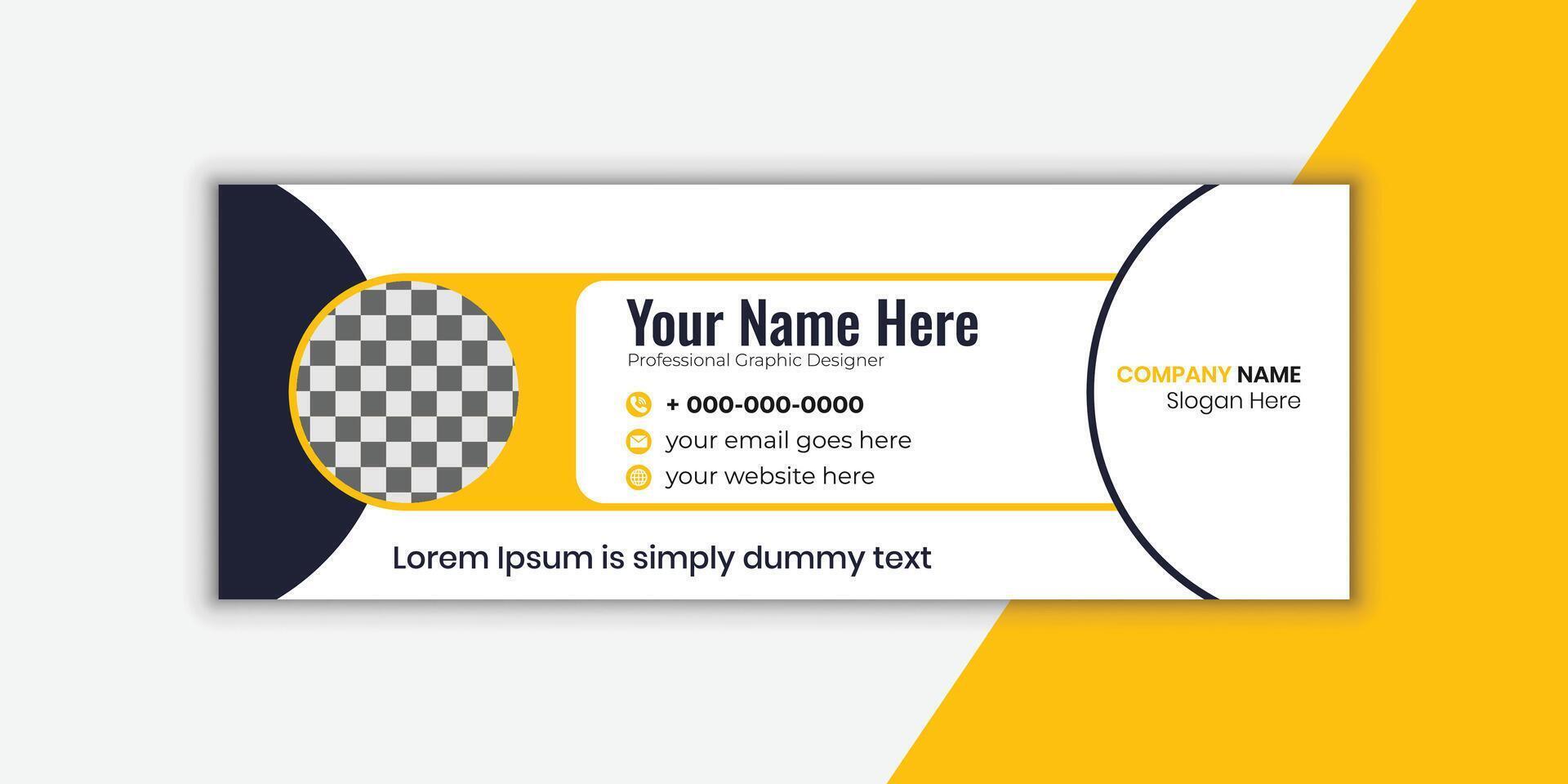 Modern email signature design, cover, banner, or footer template vector