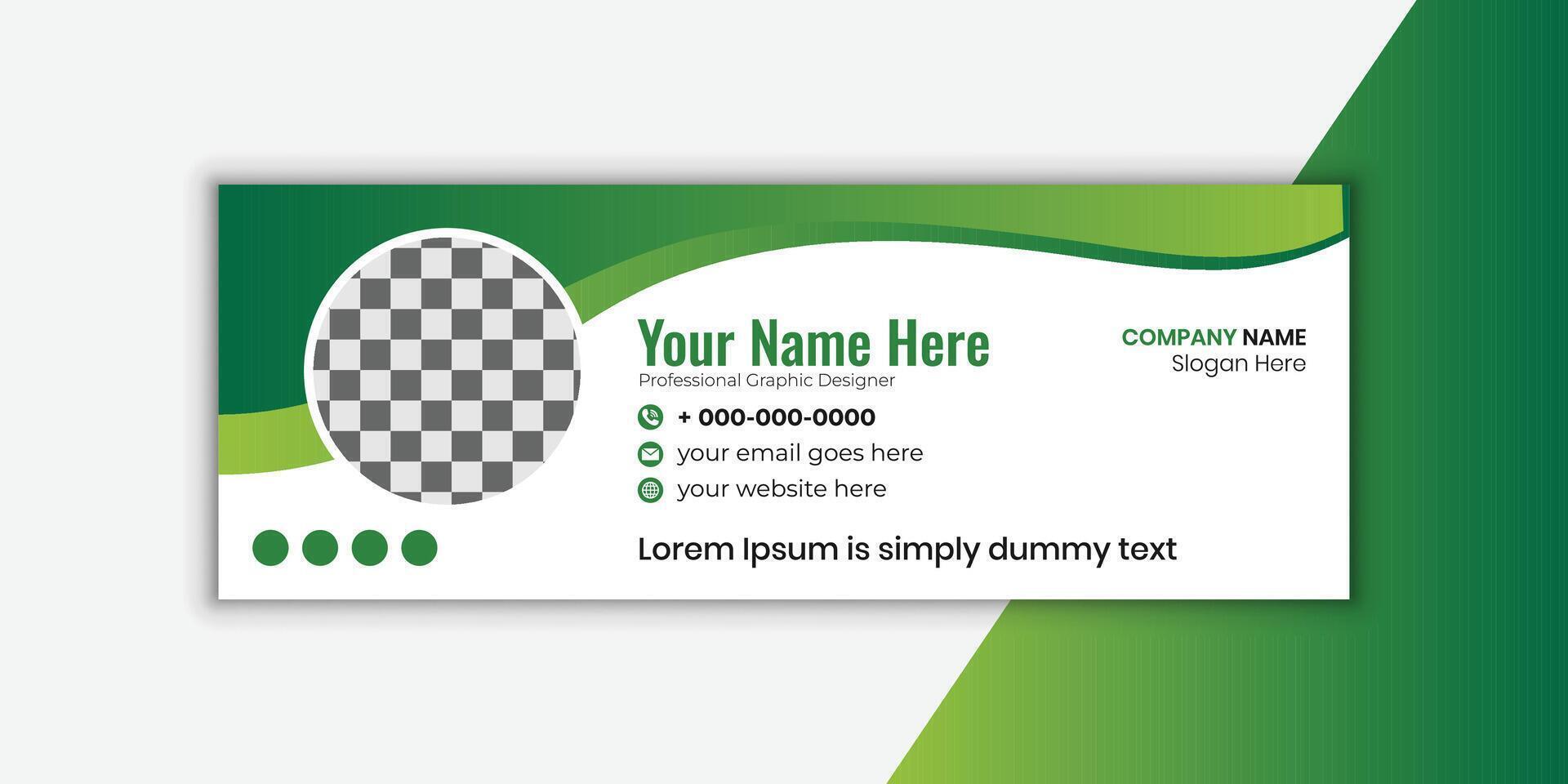 Modern corporate email signature design or email footer template for advertising. vector