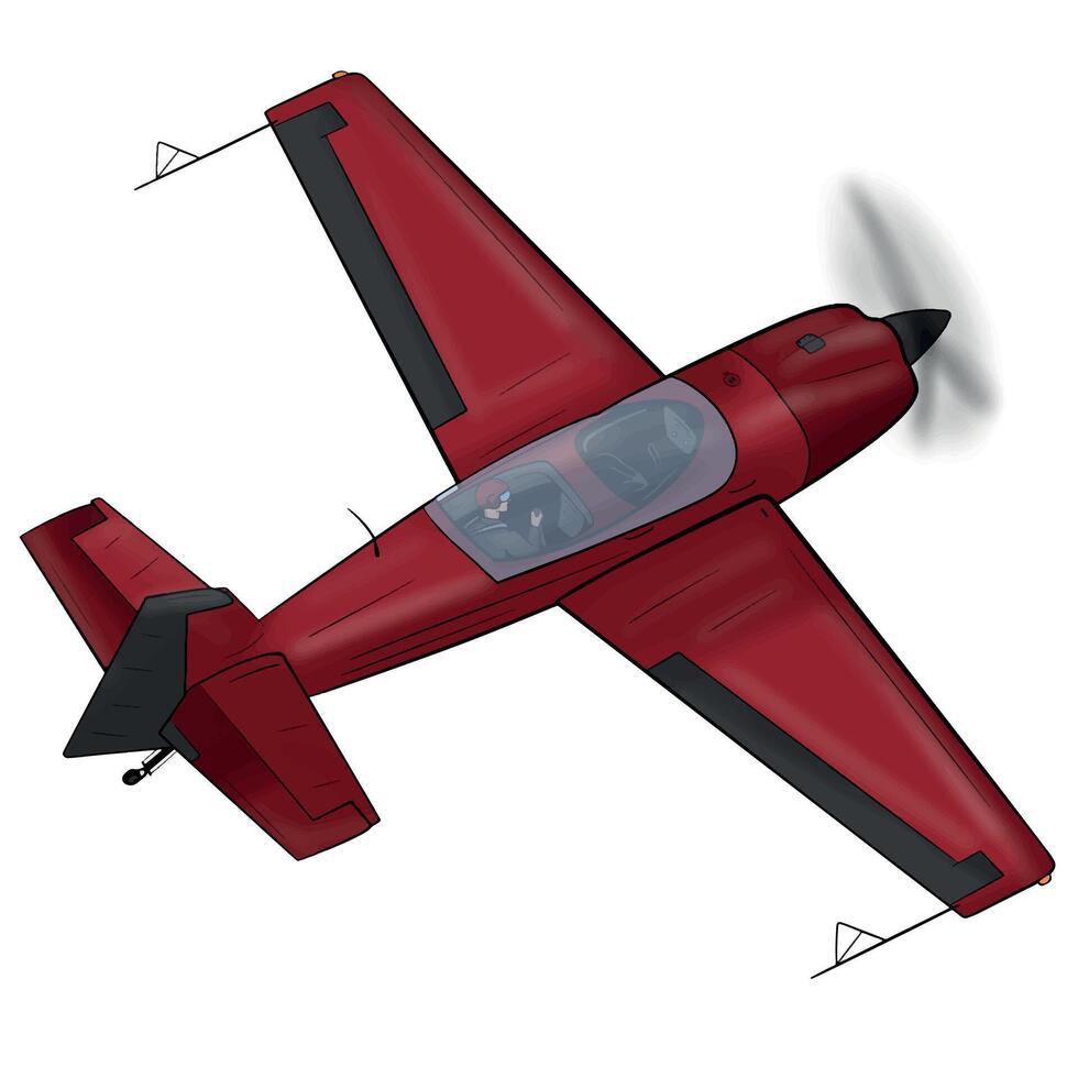 Illustration of aerobatics plane vector