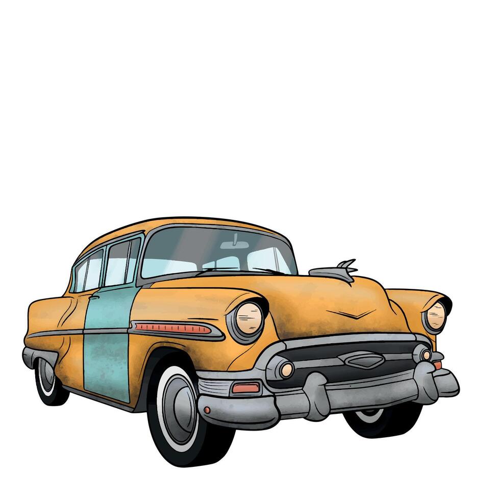 Illustration of vintage car vector