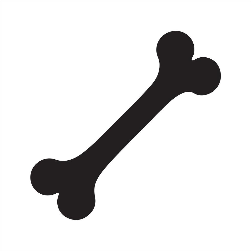 Bone black silhouette on white background vector