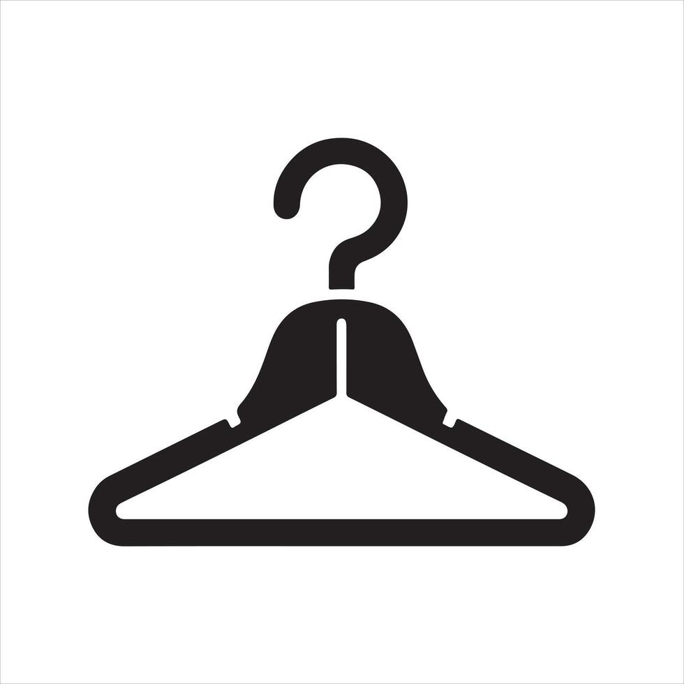 Hanger icon silhouette on white background vector