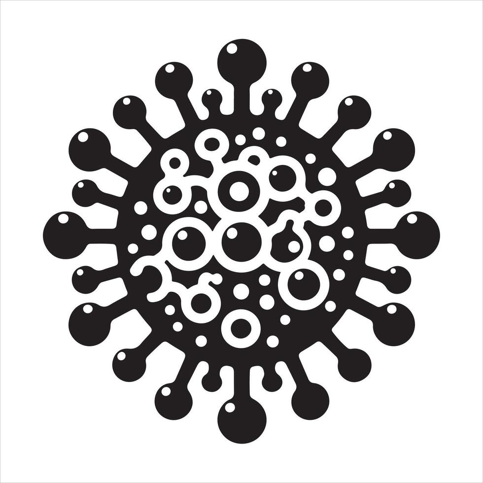 Virus Style silhouette on white background vector