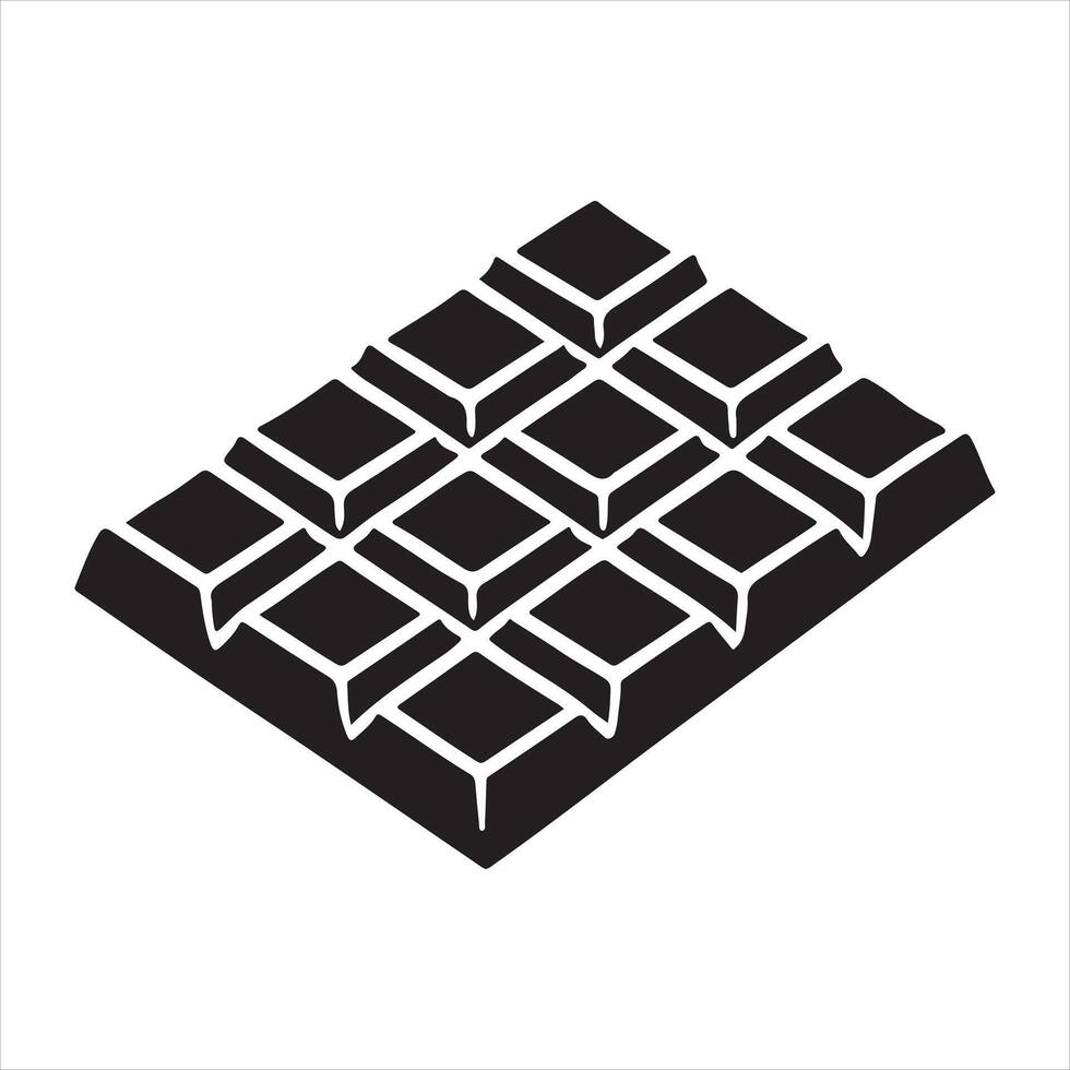 Chocolate icons silhouette on white background vector