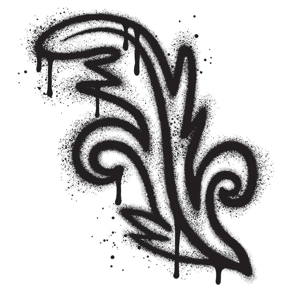 leave graffiti for concept design.Palm tree, coconut palm, embroidery, illustration, texture, fabrics vector