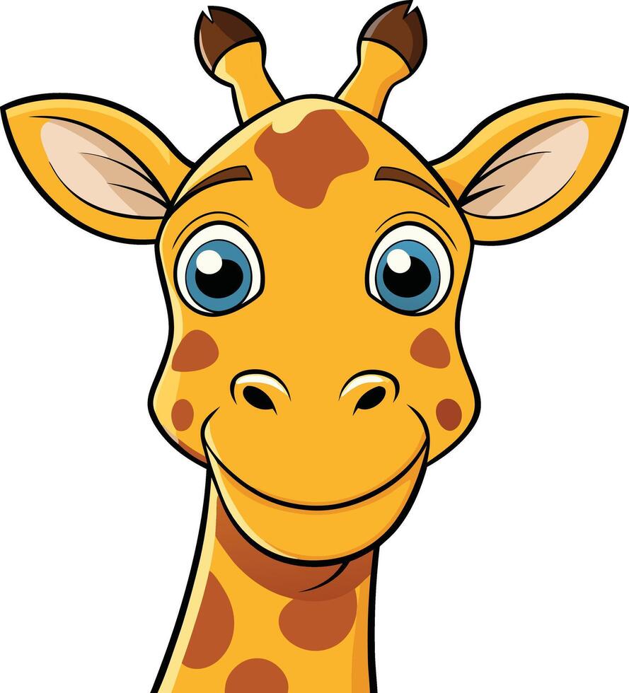 giraffe head artwork vector