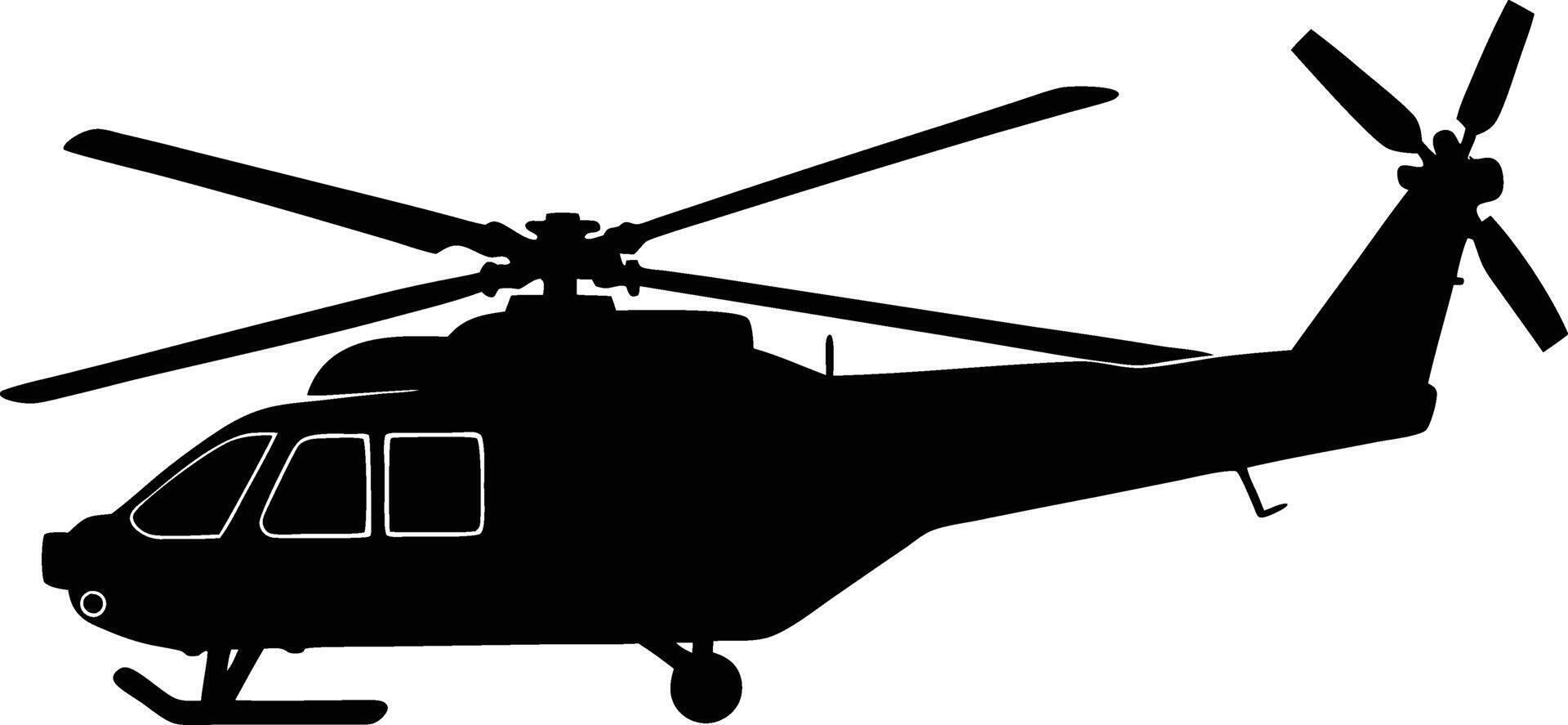 Helicopter silhouette image vector