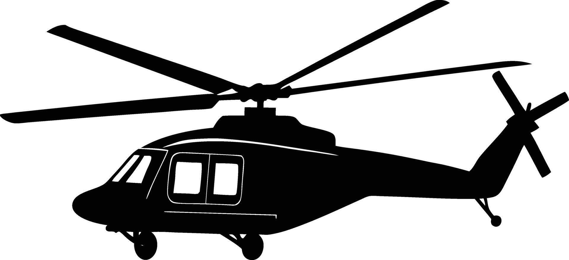 A helicopter Sillhouette vector