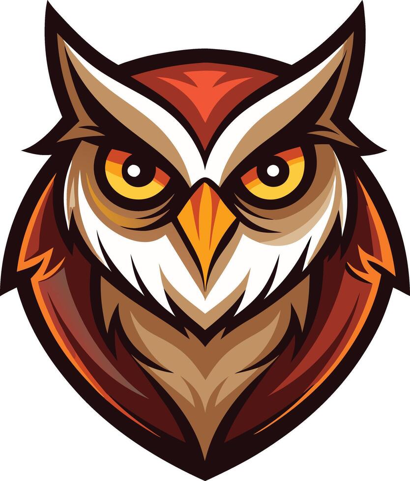 Owl Face logo vector