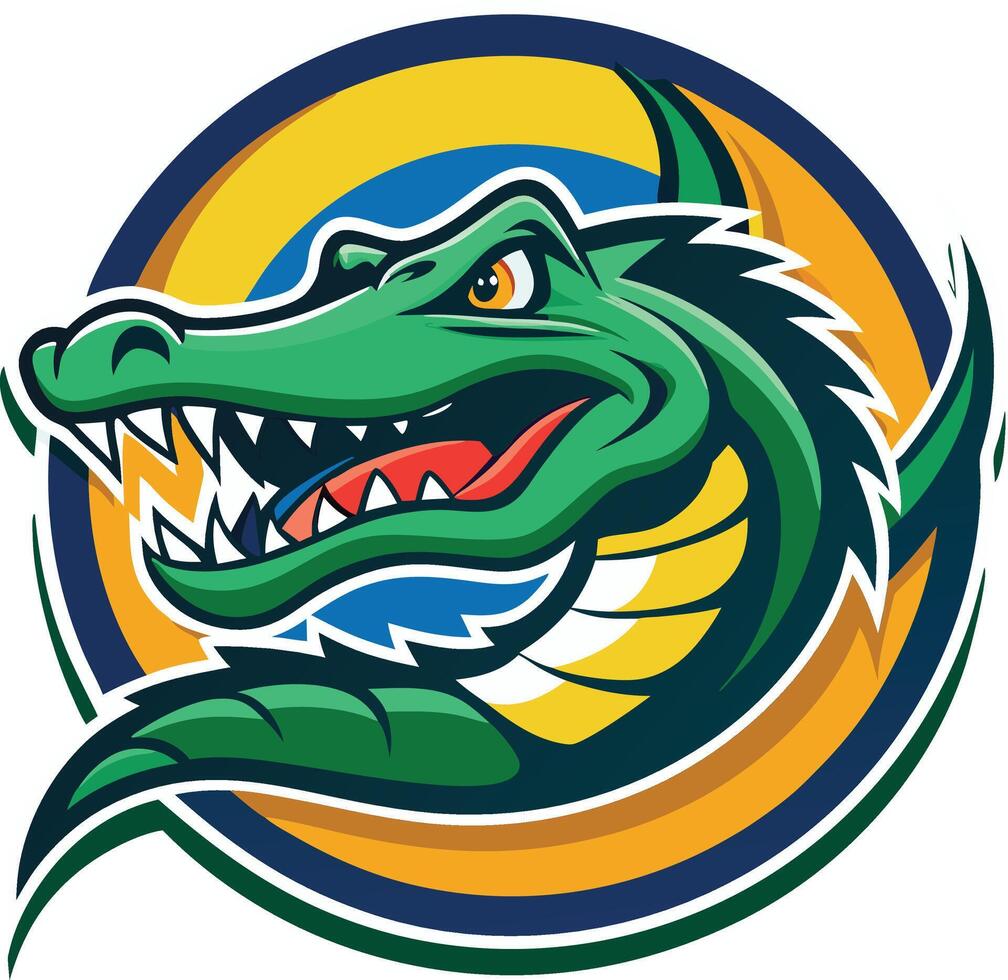 A aligator face artwork vector