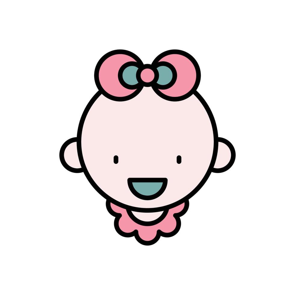 Baby shower baby icon design element vector
