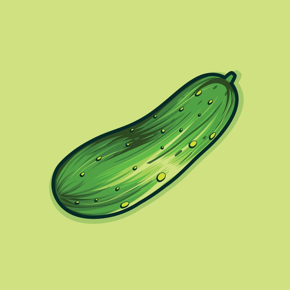 pickle green vegetable illustration design vector