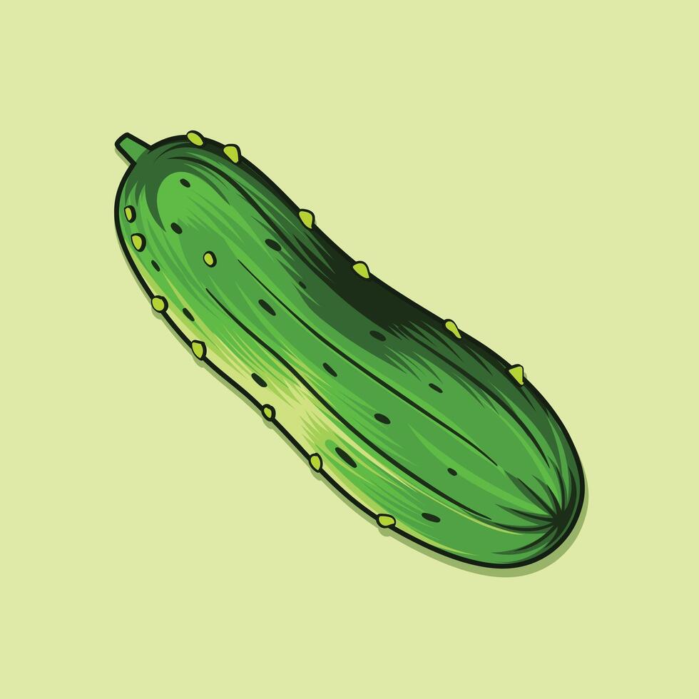 pickle green vegetable vintage design vector