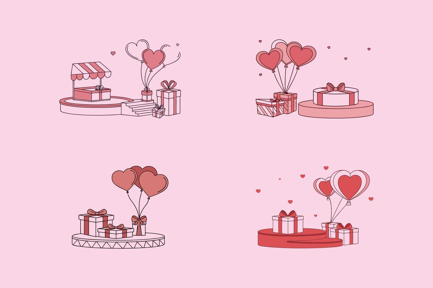 Charming Valentine's Day Display vector