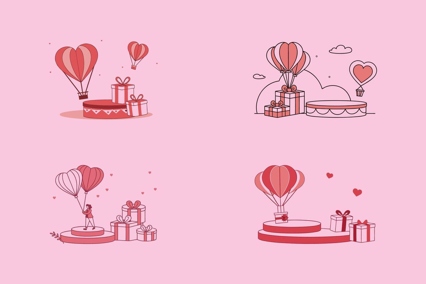 Valentine's Day Love Showcase vector