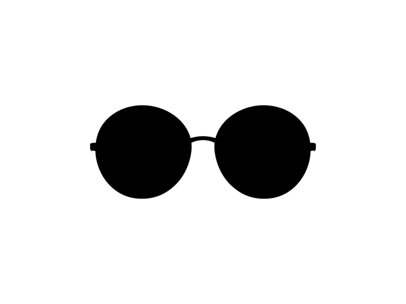 Sun Eye Glasses Silhouette, Front View, Flat Style, can use for Pictogram, Logo Gram, Apps, Art Illustration, Template for Avatar Profile Image, Website, or Graphic Design Element. Front View vector