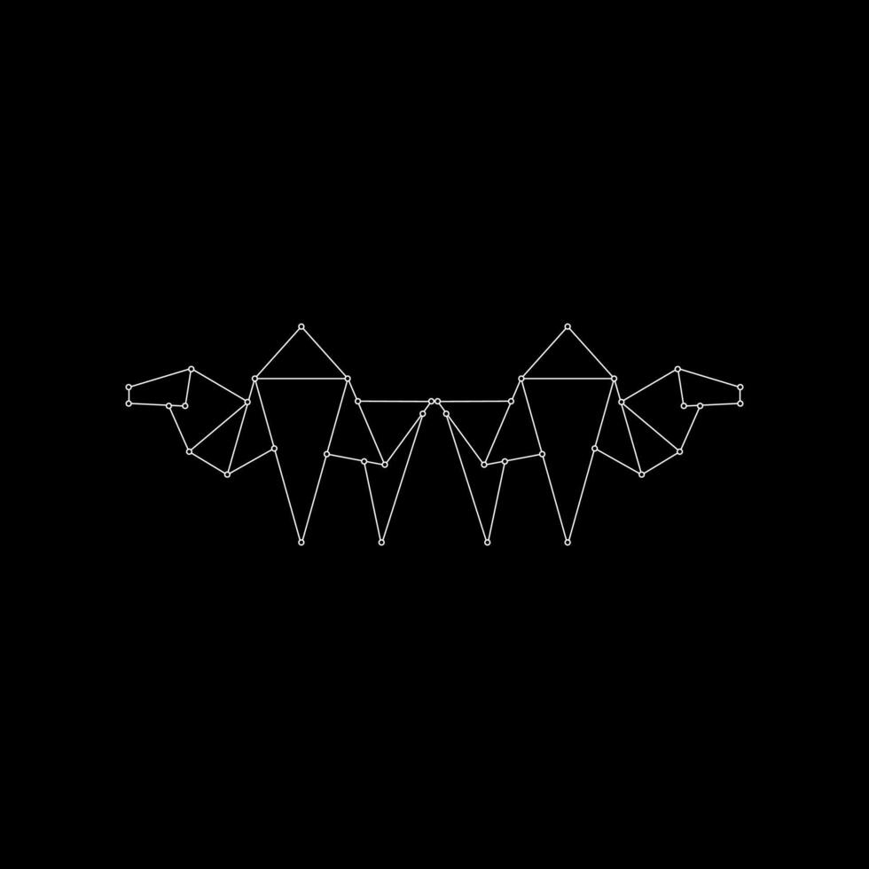 Pair Camel Polygonal Lines, can use for Logo, Pictogram, Animal Figure, Website, Apps, or Graphic Design Element. BW vector