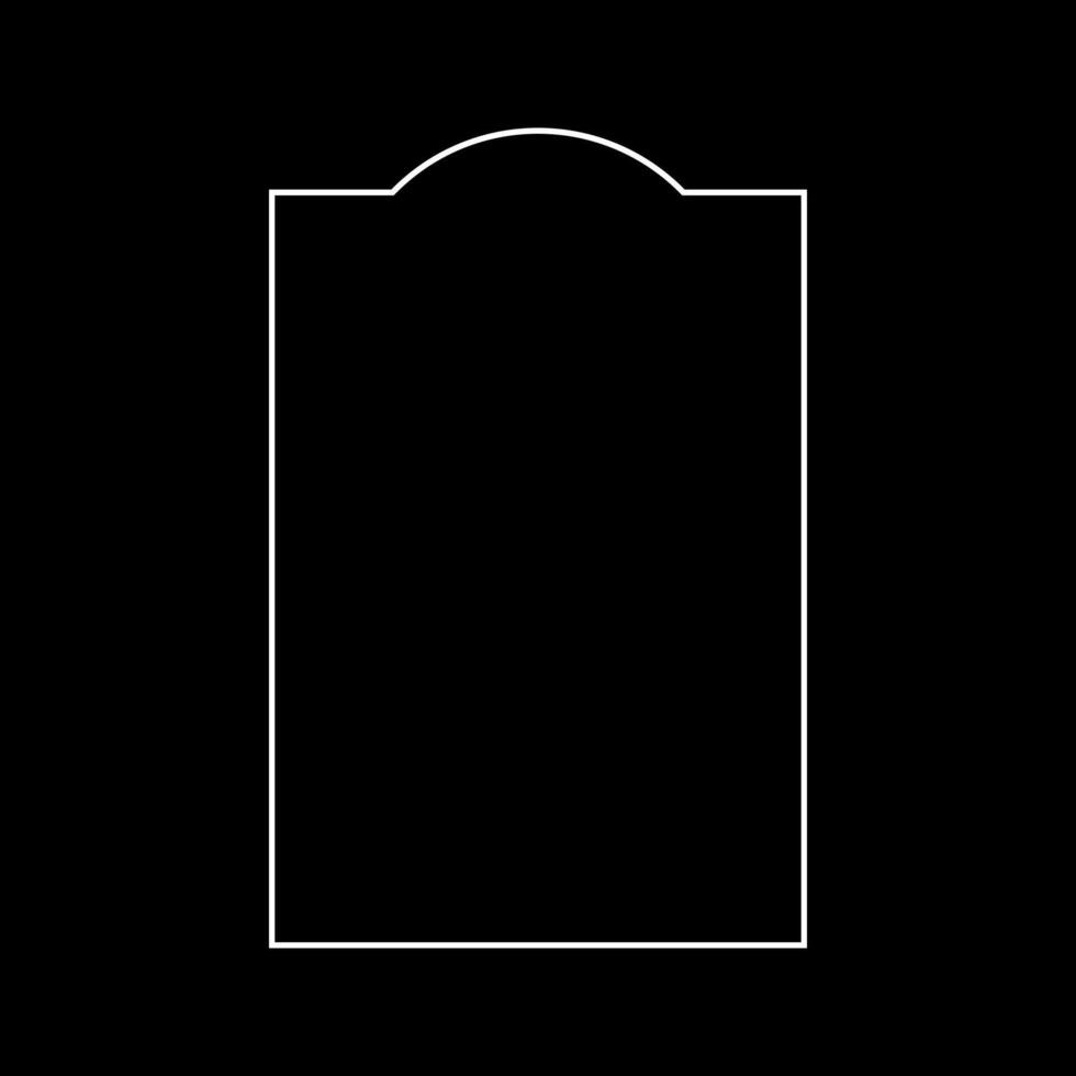 Simple Frame with Curve Line vector