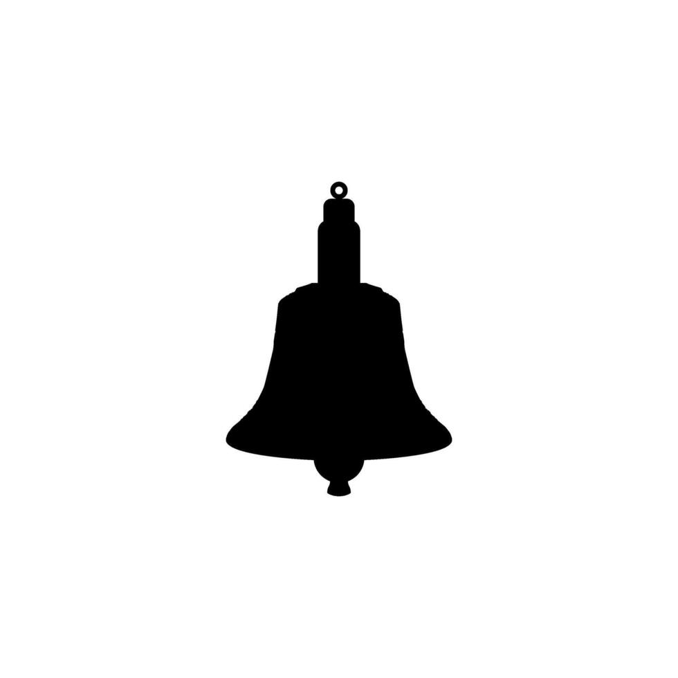 Silhouette of the Hand Ringing Bell, Flat Style, can use for Pictogram, Apps, Website, Logo, Art Illustration, of Graphic Design Element. Black White and Editable vector